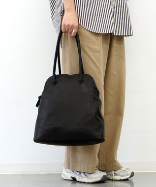 FOLNA RD ソフトレザーブガッティボストンバッグL-SIZE ブラック