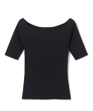 uncrave 【ご好評につき追加生産】ドライタッチ ニット オフショル トップス（uncrave WHITE） ブラック