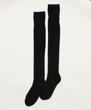 WEGO 切替リブニーハイソックス ブラック