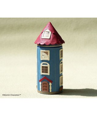 genten MOOMIN collection ペンケース「ムーミンやしき」 ブルー