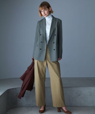 ICB 【洗える】 パウダリーチュール ハイネックトップス クリアサックス系