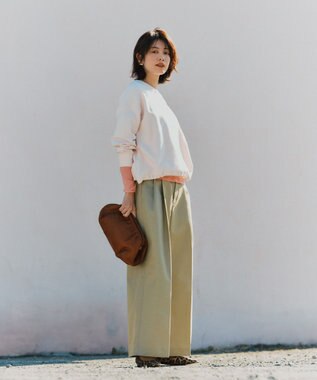 uncrave チノギャバジン ワイドトラウザー ベージュ