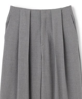 BEIGE， 【セットアップ対応・洗える・Precious 10月号掲載】ZEPHYR / ウールライクタックベルトワイドパンツ Top Gray