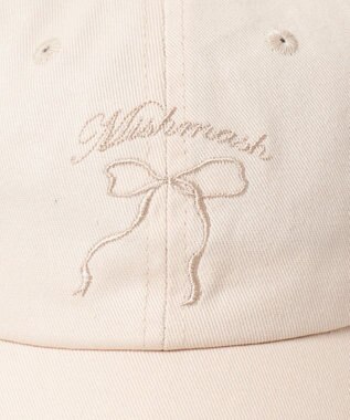 WEGO フロントバック刺繍キャップ オフホワイト