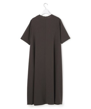 23区 S ストレッチジョーゼット フレアワンピース ダークブラウン系