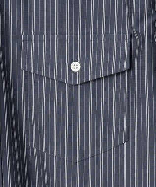 J.PRESS MEN KANEMASA マルチストライプジャージ シャツ ネイビー系1