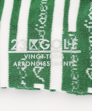 23区GOLF 【MEN】ロゴボーダー アンクルソックス グリーン系2