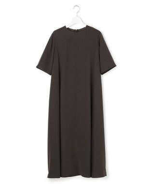 23区 S ストレッチジョーゼット フレアワンピース ダークブラウン系