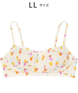 tsumori chisato SLEEP ノンワイヤーブラ　パッドつき　綿混　伸縮性がよい　ペアショーツあり　/ワコール　UBX552 アイボリー