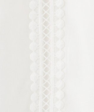 GRACE CONTINENTAL ヤシ柄カットワークトップ ホワイト