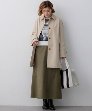 23区 L 【先行予約】エアータンブラー TCギャバジン ステンカラー コート ベージュ系