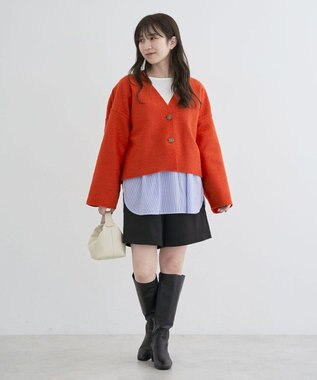 Green Parks リバーシブルカーディガン Orange