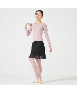 Chacott 【ノーソーイングニット】ノーソーイングクルーネックトップ グレージュ