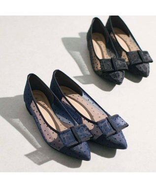 MODE ET JACOMO <carino>ドットチュールパンプス
