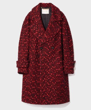 GRACE CONTINENTAL ツイードチェスターコート レッド