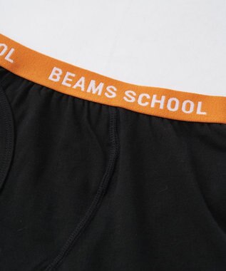 BEAMS SCHOOL ボーイズボクサーパンツ2枚セット ブラック×オレンジ