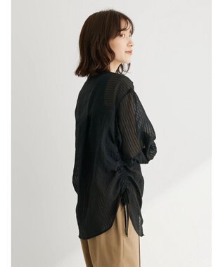 Green Parks ・ＥＬＥＮＣＡＲＥ　ＤＵＥ　ストライプシャツチュニック Black