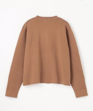 ANY 【UVカット・洗濯機可】クロップド丈スナップカーディガン キャメル