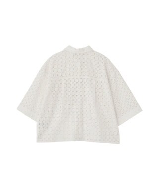 AMERICAN HOLIC 刺繍ショート半袖シャツ Off White