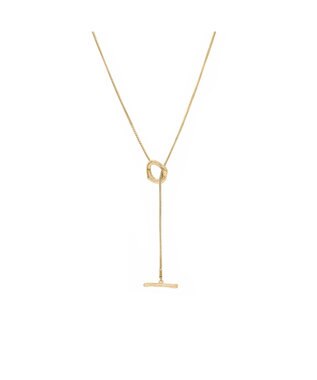 blancotokyo 【金属アレルギー対応】ニュアンスラリエットネックレス FLUIR ゴールド