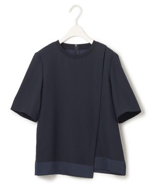 ICB 【新色追加・接触冷感・UVケア・速乾・洗える】 FluidBackSatin Tブラウス ネイビー系