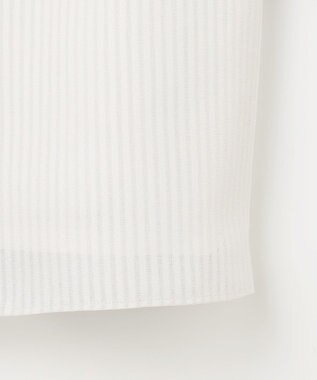 J.PRESS LADIES L シャドーストライプ ボウタイ風 カットソー グレージュストライプ系