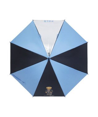 MOONBAT 【キッズ】POLO RALPH LAUREN（ポロ ラルフローレン）ポロベア 晴雨兼用 長傘 カラーコンビ ビニール窓 サックスブルー