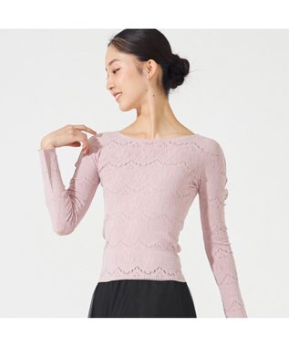 Chacott 【ノーソーイングニット】ノーソーイングクルーネックトップ グレージュ