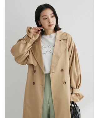 Green Parks ・Ｐｅｔｉｔ　Ｆｌｅｕｒボリュームスリーブトレンチコート Beige