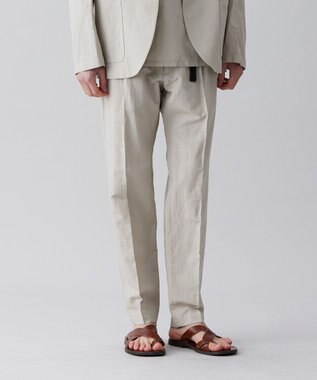 UNFILO MENS ライトリネン テーパードパンツ [23年春夏商品] グレージュ