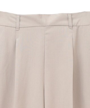 Green Parks あったかきれシル　ワイドストレートパンツ Gray Beige