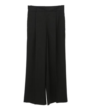 Green Parks あったかきれシル　ワイドストレートパンツ Black