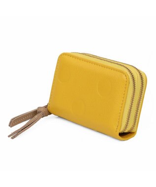 UNBILLION ペルケ perche / ドット型押し・ジャバラカードキーケース イエロー