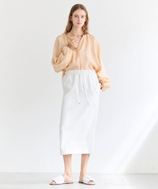 BEIGE， RUE / ドライタッチイージーIラインスカート Ecru