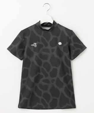 PW CIRCULUS 【UVカット / 吸水速乾 / 伸縮性抜群】【WOMEN】ジラフモック T ゴルフウェア レディース ブラック系5