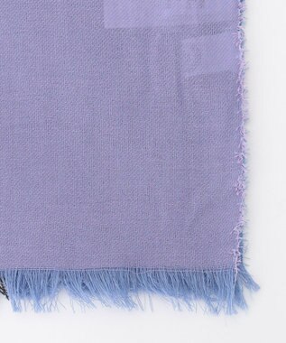 J.PRESS LADIES 【洗える】チェック ストール サックスブルー系3