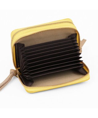 UNBILLION ペルケ perche / ドット型押し・ジャバラカードキーケース イエロー