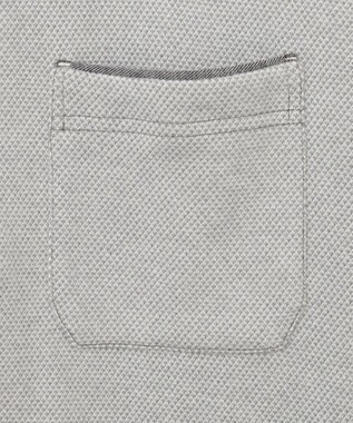 JOSEPH ABBOUD 【人気！多機能ポロシャツ】ペイズリー柄　ウィンターダディポロシャツ ライトグレー系