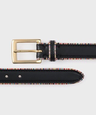 Paul Smith パイピング ストライプ レザーベルト