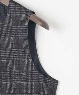 JOSEPH ABBOUD 【ストレッチ】フランネルジャージ ベスト ワイン系4