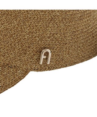 MOONBAT 【遮光】FURLA(フルラ)ビッグリボン ペーパーブレード ジョッキー 帽子 ベージュ