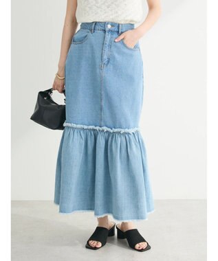 Green Parks ・Ｄｏｕｂｌｅ　Ｆｌａｇｓ　キリカエデニムスカート Light Indigo