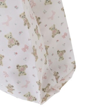 Maison de FLEUR ベアリボンプリントエコバッグ Ivory