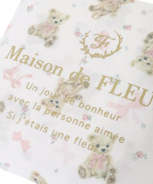 Maison de FLEUR ベアリボンプリントエコバッグ Ivory