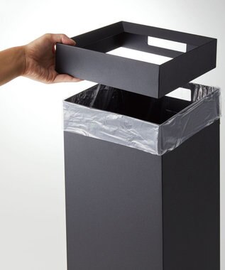 tower トラッシュカン タワー 角型ロング ブラック ブラック