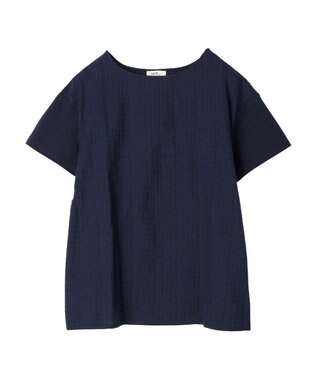 earth music&ecology 刺繍レースドッキングチュニック Navy