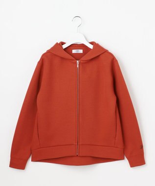 J.PRESS LADIES ダンボールジャージー ジップアップ パーカー オレンジ系