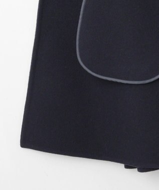 #Newans セーラーカラーダブルフェイスケープコート ネイビー