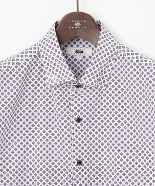 JOSEPH ABBOUD 【オーガニックコットン使用】ジオメトリックパターンシャツ ライラック系5