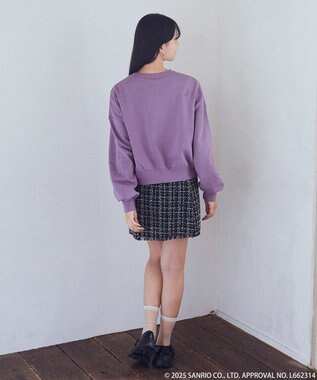 earth music&ecology マイメロディ＆クロミ／ｅａｒｔｈ　レトロアートスウェット Purple